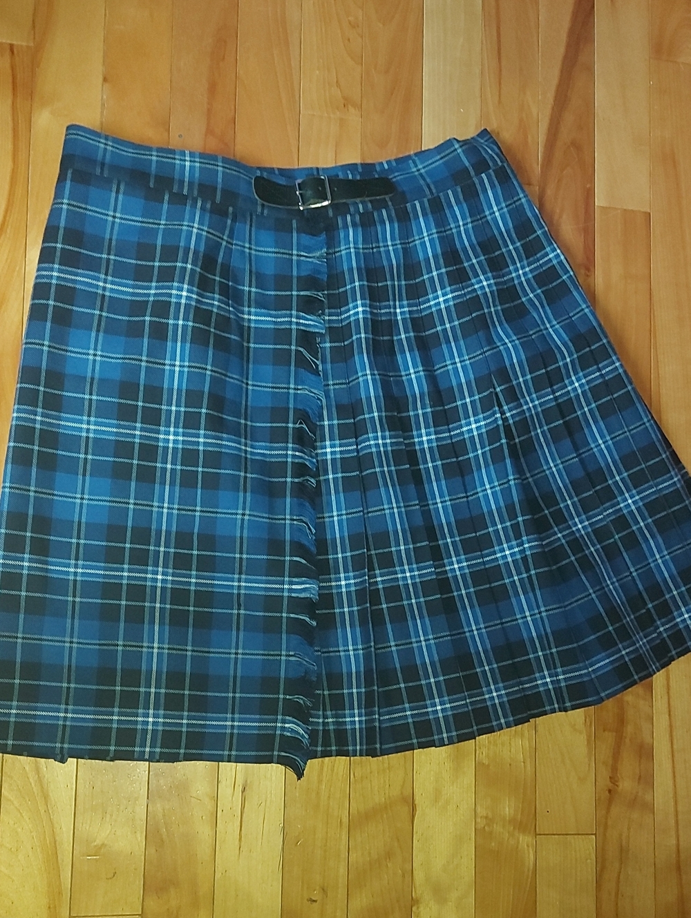 McCarthy | Blue Plaid Pleated Skirt - Size 20